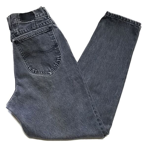 VINTAGE 60s Lee Riders Black Ultra High Rise Jeans - Picture 2 of 9